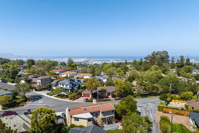 Many homes in Burlingame Hills have views to San Francisco Airport and the bay.