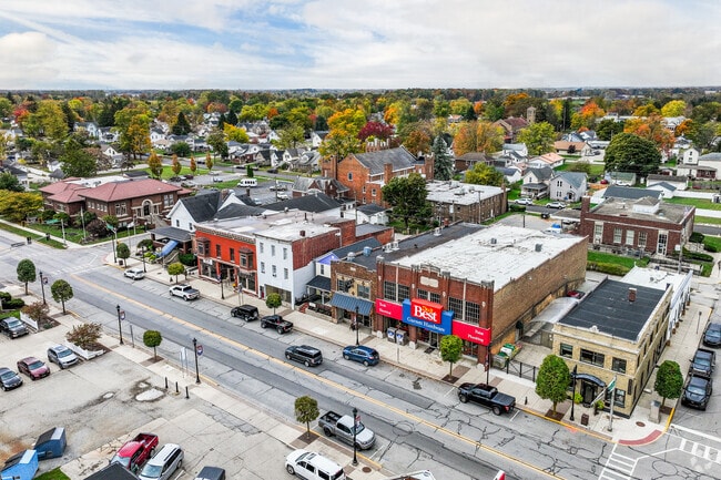 Downtown Garrett sits within walking distance of its suburbs.