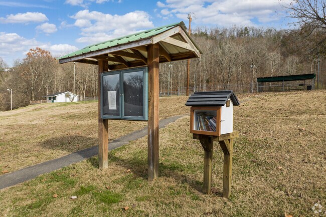 Kingston Springs Park welcomes all residents with lush landscaping.