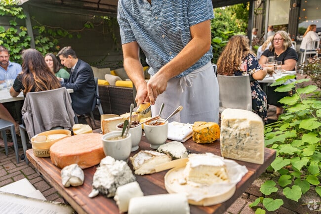 University Circle's L'Albatros is known for their specialty cheese boards and roasted cod.