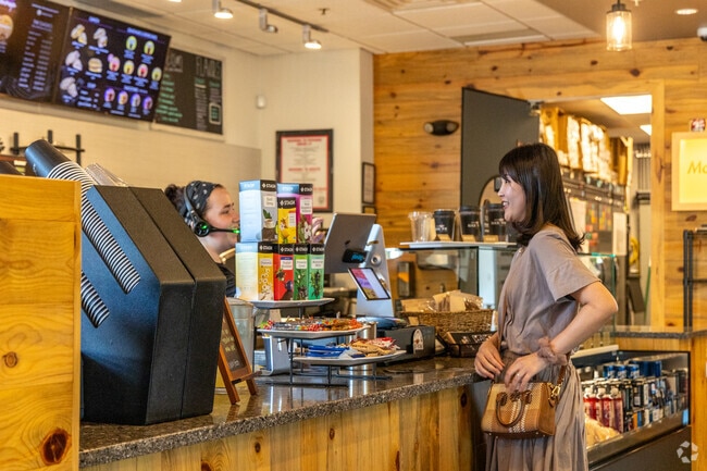 Fox Hollow locals enjoy a cup of coffee at Rock-N-Joe Coffee.