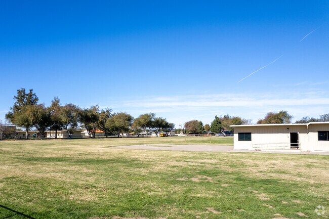 Leonora Fillmore Elementary School has a large field.