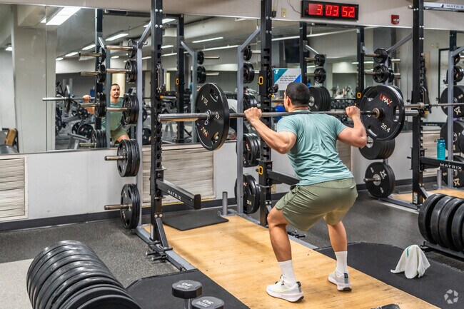 Wachter residents enjoy utilizing the large fitness area in the lower level of the YMCA.