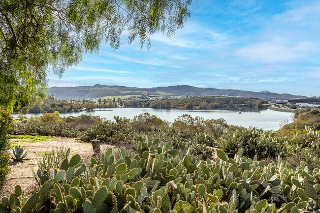 The Lake Jennings is a regional recreation area with the typical Southern California landscape.