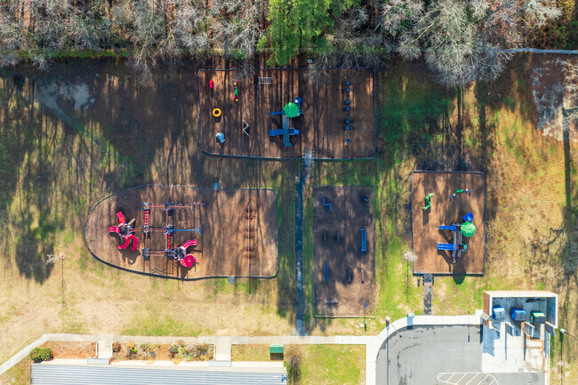 An aerial view of Elizabeth Holladay Elementary School.