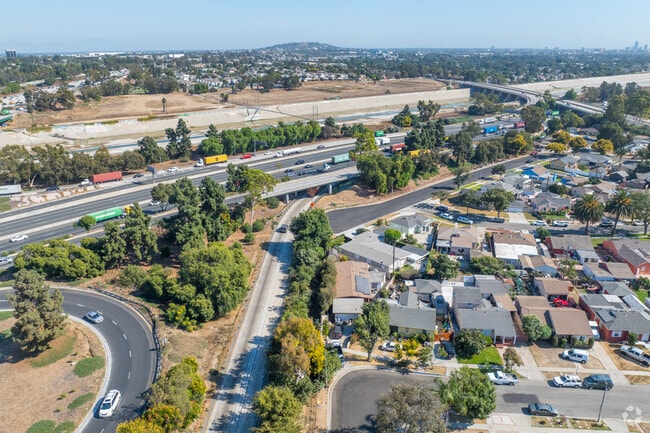 The Upper Westside is bordered to the north and east by the 405 and 710 freeways.
