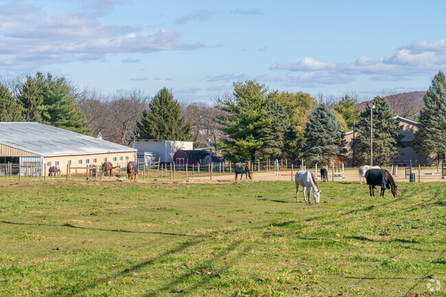 Hanover is a moderately rural community, with farms and horses found throughout.