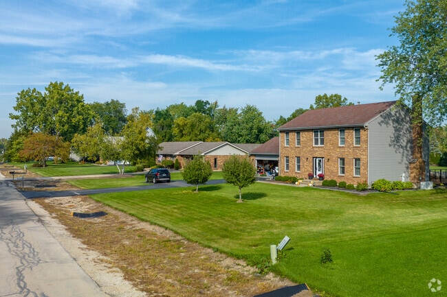 Colonial style and ranch style houses sit adjacent to each other in Wadsworth.
