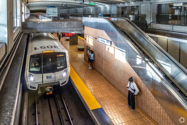 People taking BART from Paradise Park catch the train at the nearby Ashby BART station.