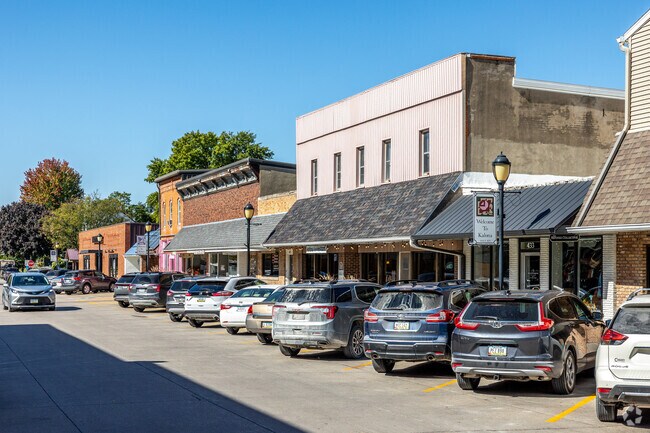 The streets of downtown Kalona feature thriving businesses of all kinds.