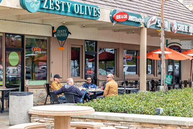 Enjoy the variety of food places with outdoor dining in the Crest de Ville area.