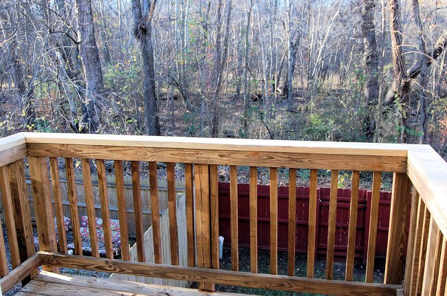 Back deck w/ woods