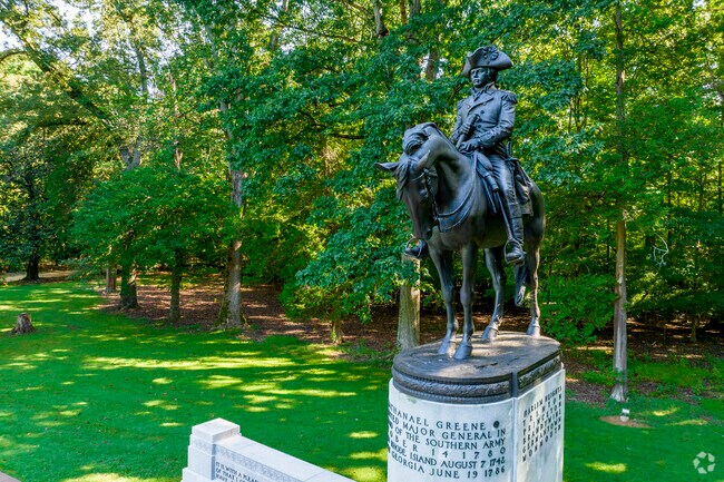 Monuments telling the story of Battlefield's history can be found in Guilford Courhouse Park.