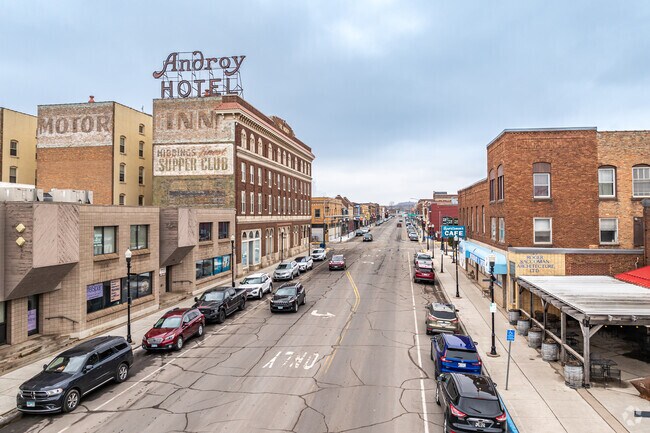 Downtown Hibbing is packed with small businesses and restaurants.
