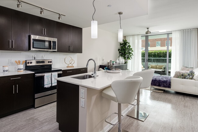 Tower Building kitchen and living areas