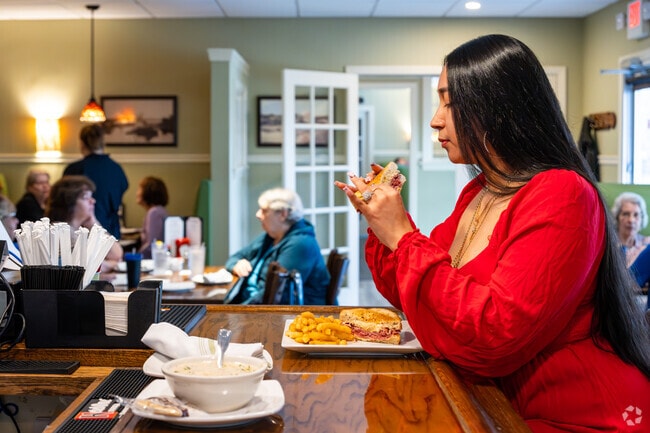 Sakonnet River Grill in Tiverton, offers a delightful dining experience with a cozy atmosphere.