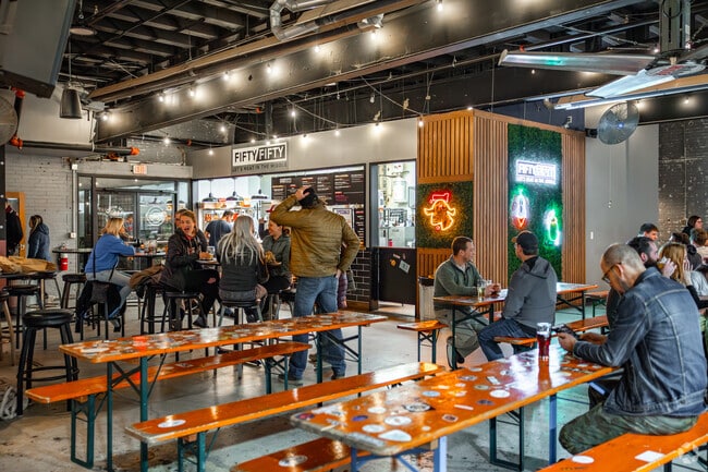 Fifty Fifty is a popular burger restaurant along North Market Street in downtown Frederick.