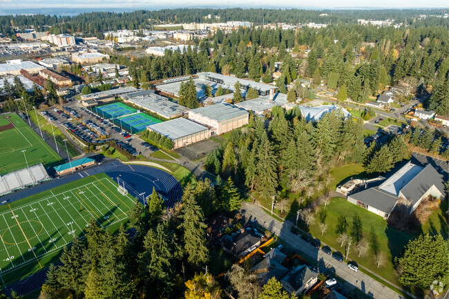 Ingraham High School campus view looking northwest