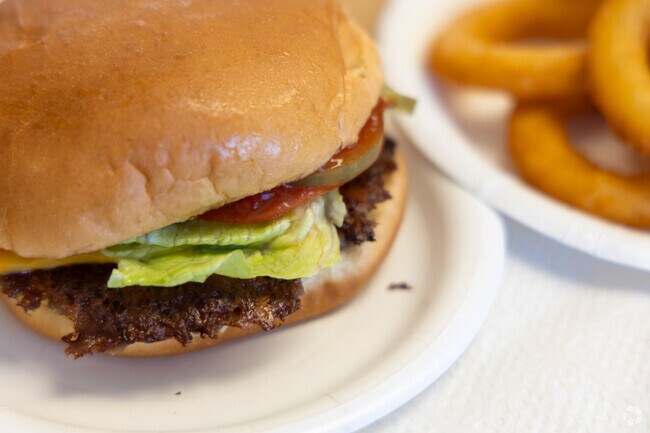 A hamburger at Carl's Drive In is simple and amazing in Brentwood.