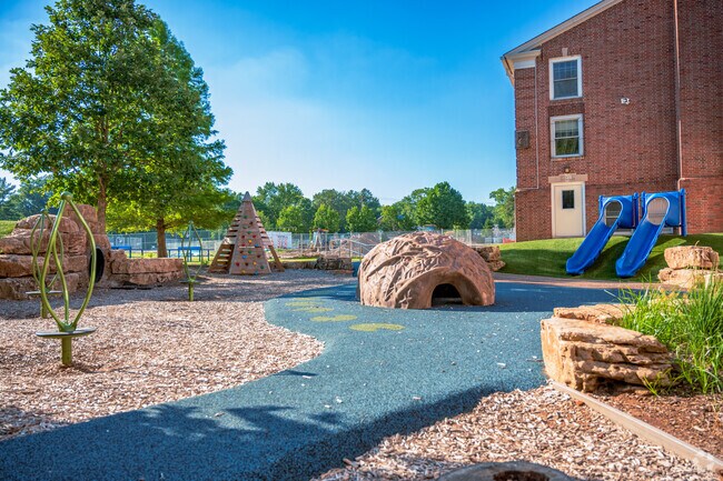 Reed Elementary school has two different playgrounds for teachers to choose from.