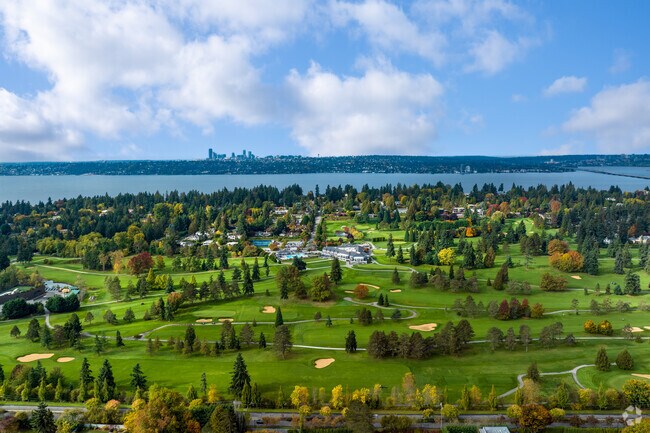 Take in beautiful views of the Overlake Golf & Country Club from Clyde Hill.