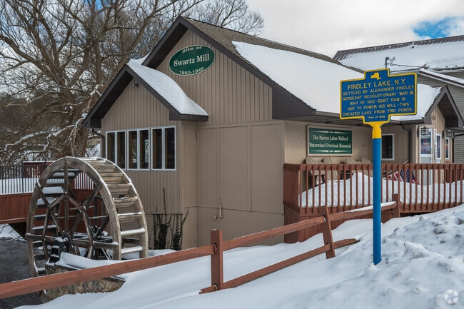 In 1815, Alexander Findley of Mina built a dam to power his mill, which created Fidley Lake.