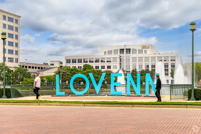 Lee Hall residents love to walk the streets at City Center at Oyster Point.