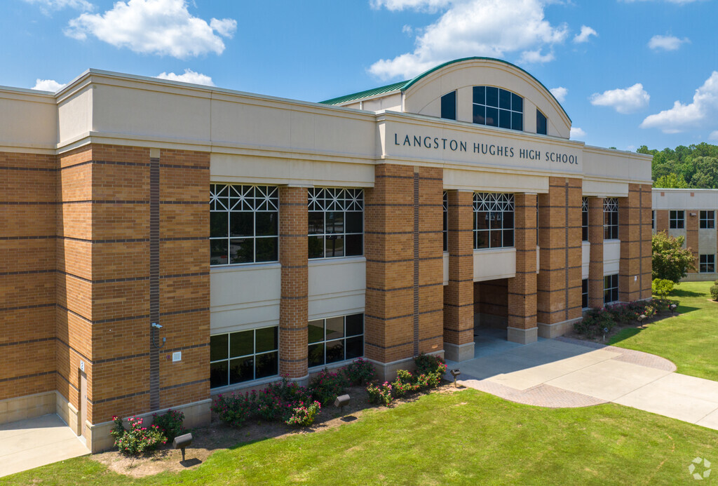 Langston Hughes High School is located at 7510 Hall Rd, Fairburn, GA 30213.