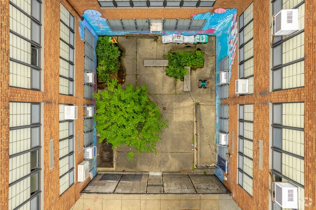 Southwest Center City students of Chester A. Arthur School enjoy outdoor courtyards.