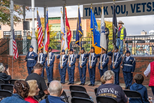 A ceremony follows the Veterans Day Parade in Glover Park.