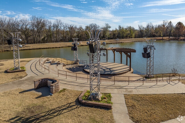 See a play at the Harrah Heritage Park Amphitheater.