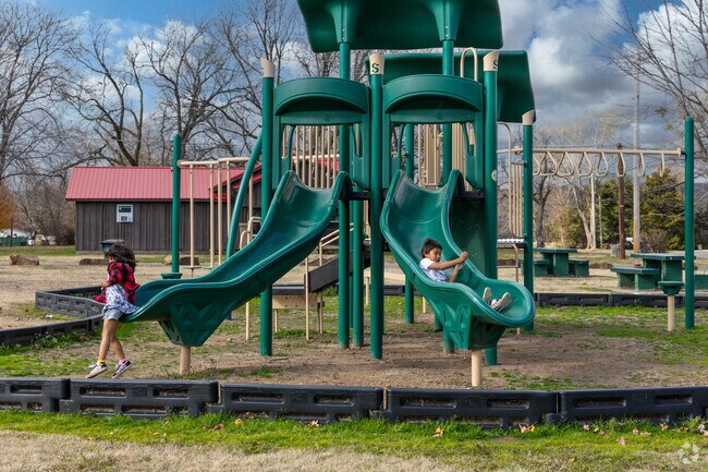 Kids will love the dual slides at McCutcheon Park in Henryetta