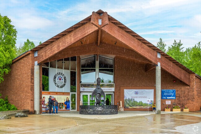 Residents can learn about Alaskan cultures at the Alaska Native Heritage Center.