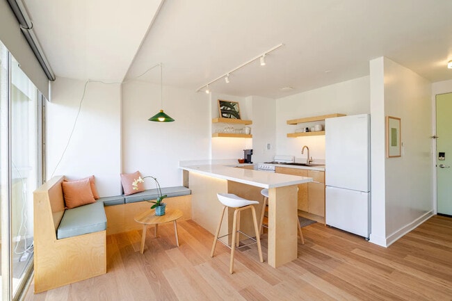 Brand new kitchen with dining area