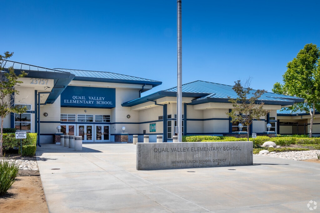Kids enjoy learning in the inspiring atmosphere of Quail Valley Elementary School in Menifee.