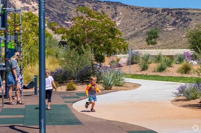 Families with kids can enjoy the playground in Fish Rock Park.