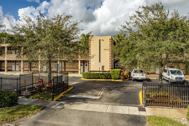 The entrance to Upper Room Christian Faith Center and Academy in Lauderhill, FL.
