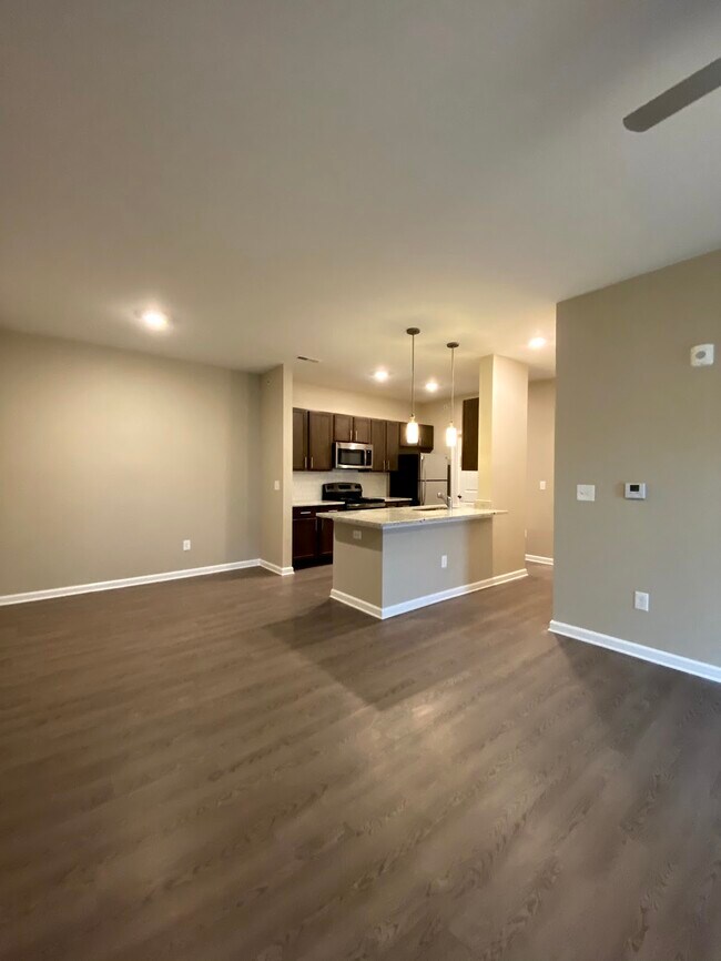 New 1 BR Living Room view of Kitchen