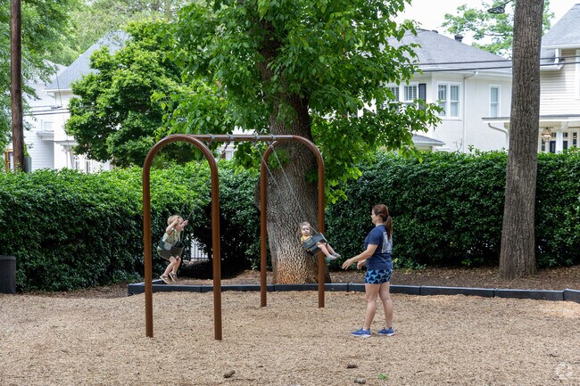 THe Happy Hollow Park in Converse Heights has multiple swings and play structures.