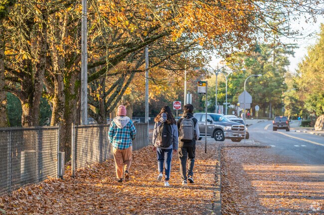 Maplewild’s sidewalks lead students to Sylvester Middle School on sunny mornings,