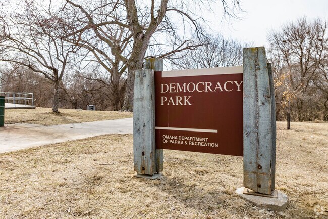 Democracy Park has a playground great for kids' meetups.