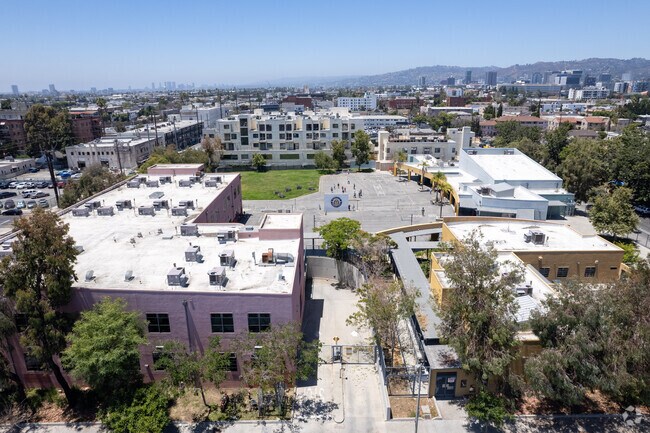 Overview of the campus at Kingsley Elementary School in East Hollywood.