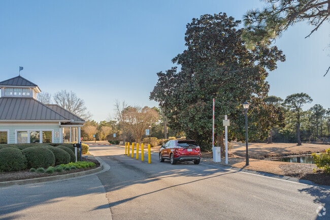 Saint James is a private community with gated entrances and security for residents.