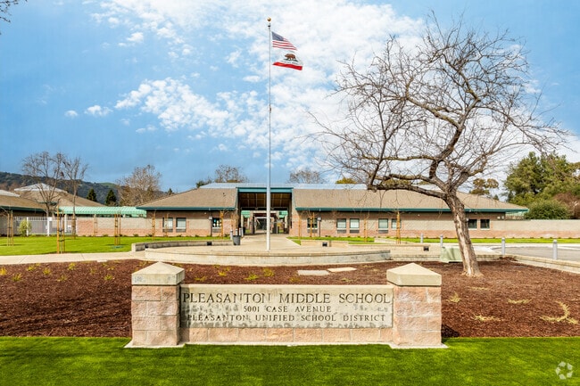 Pleasanton Middle School scores an A+ on Niche, with a student-teacher ratio of 20 to 1.