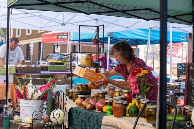 Downtown Fargo hosts the Red River Farmer's Market near Trollwood.
