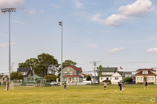 Large green spaces at John J Randall Park in Freeport are often used for soccer games.