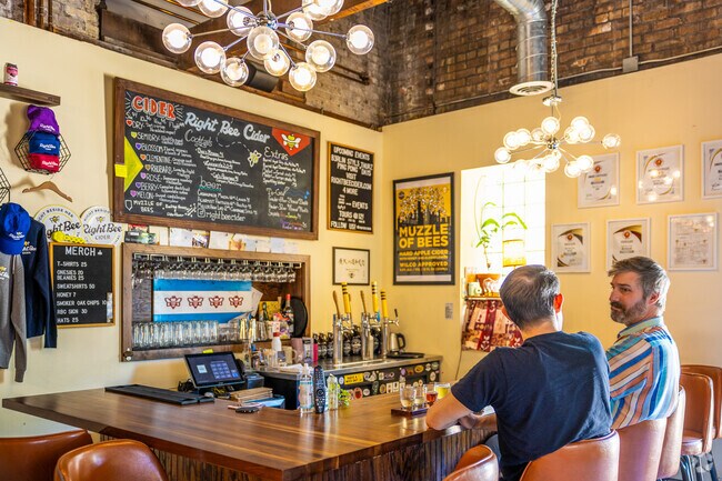 Try the cider flight to sample all of the delicious flavors at Right Bee Cider.