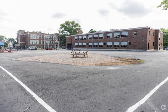 Picnic area at Sharpsburg Primary School in the Norwood neighborhood.