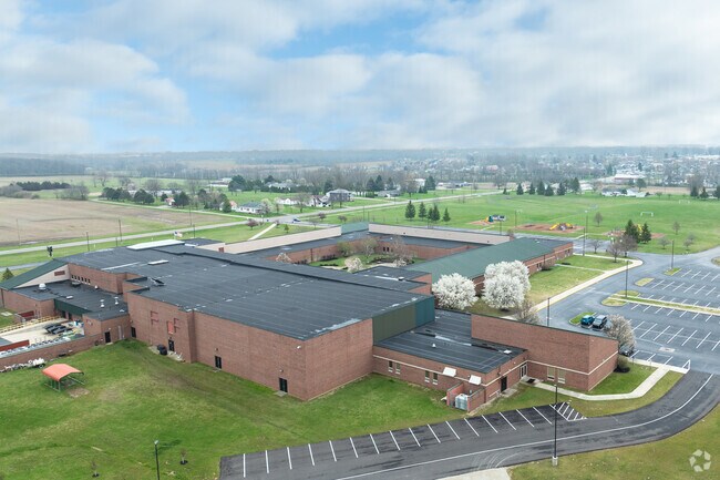 Bradford Elementary School is in a shared building with the High School.