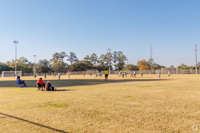 Junior League soccer games are an afternoon event at Tom Brown Park near Buck Lake.